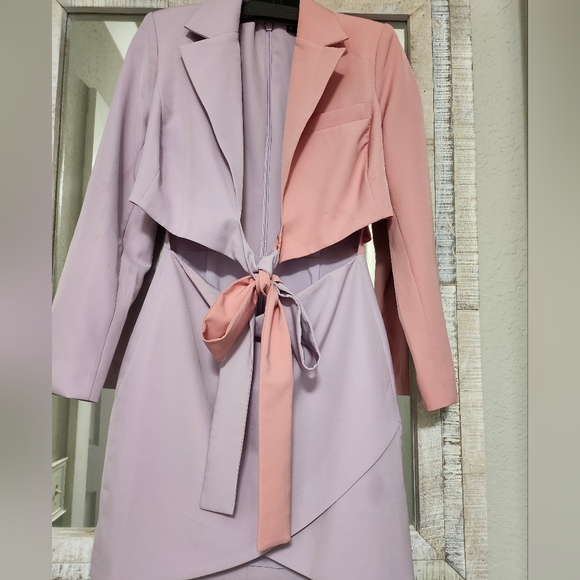 Lavish Alice Color Block Blazer Wrap Dress - Picture 13 of 16